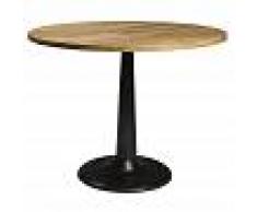 Maisons du Monde Tavolo per sala da pranzo in legno massello di mango e metallo nero 115 cm Factory