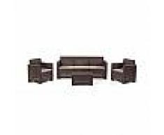 Arredo Giardino SALOTTO DA GIARDINO MODELLO 'NEBRASKA' COMPOSTO DA 4 PZ CODICE 95617 COLORE MARRONE