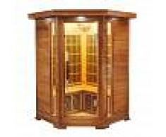 Sauna infrarossi 2/3 posti Aira 120 x 120 CM in Cedro Rosso Canadese