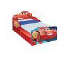 Disney Letto in legno sagomato con 2 portaoggetti Cars