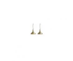 QAZQA Set di 2 lampade a sospensione GOLIATH grande ottone