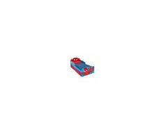 Disney Letto in legno sagomato con 2 portaoggetti Spiderman