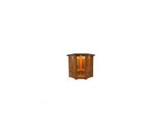 Sauna infrarossi angolare 3/4 posti Aira 150 x 150 CM in Cedro Rosso Canadese