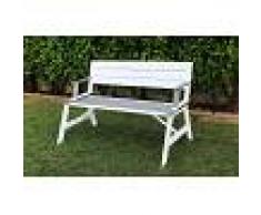 Milani Home TOGA - panca in alluminio e polywood trasformabile in tavolo pic nic