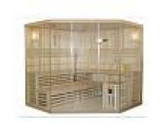 Vogue Sauna Sauna tradizionale finlandese angolare 4/5 posti vetrata Gamma prestige IMATRA