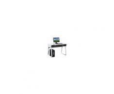 Hjh Scrivania di design per PC modello MIRA, con 2 ampi cassetti, cm 75,5x110x55, bianco