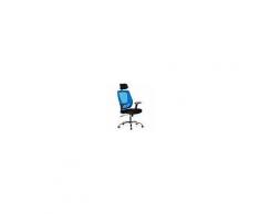Hjh Sedia ergonomica CALISTA, tessuto traspirante, telaio in metallo, in blu