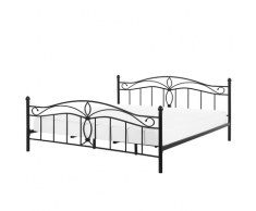 Letto matrimoniale in metallo nero 180x200 cm ANTLIA