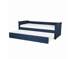 Letto da giorno in tessuto blu marino 80x200cm LIBOURNE