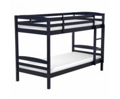 Letto a castello in legno di pino blu 90x200cm REGAT