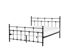 Letto matrimoniale in metallo nero 180x200 cm LYNX