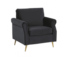 Poltrona in velluto nero VIETAS