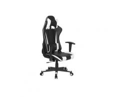 Sedia da ufficio scrivania bianco e nero GAMER