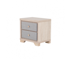 Comodino in legno chiaro/grigio BERCK