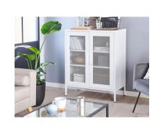 Credenza in acciaio cromato bianco WAKATIPU