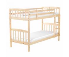 Letto a castello in legno di Pino 90x200 cm REVIN