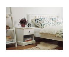 Comodino bianco con un cassetto, GILBERT