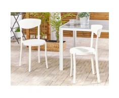 Set di 2 sedie da pranzo bianco VIESTE