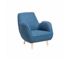 Poltrona moderna in tessuto azzurro KOUKI