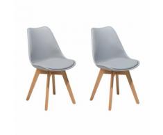 Set di 2 sedie da pranzo in colore grigio DAKOTA II