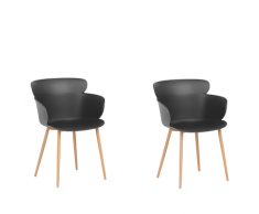 Set di 2 sedie da pranzo nere SUMKLEY