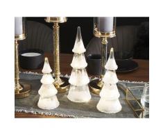 Set di 3 alberi di Natale decorativi bianchi con luci LED KIERINKI