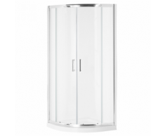 Box doccia in vetro temperato cornice argento 80 x 80 x 185 cm JUKATAN