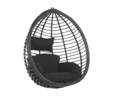 Poltrona sospesa in rattan nero TOLLO