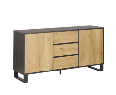 Como con Cassettiera Nero / Legno Chiaro ELDA