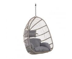 Sedia sospesa in rattan grigio CASOLI