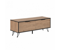 Mobile TV in colore legno scuro/nero HALSTON
