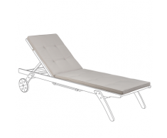 Cuscino per sdraio giardino grigio talpa 192x56x5 CESANA
