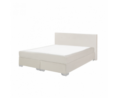 Letto contenitore velluto beige 180 x 200 cm CONSUL