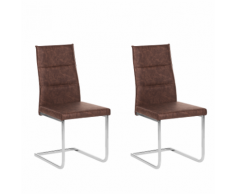 Set di 2 sedie da pranzo in marrone scuro ROCKFORD