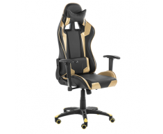 Sedia da ufficio in similpelle nera o oro KNIGHT