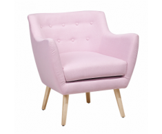 Poltrona in tessuto rosa pastello - DRAMMEN