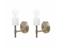 Set di 2 lampade da parete in metallo oro ARMERIA
