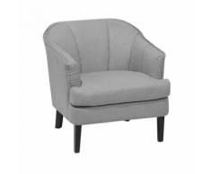 Poltrona imbottita in tessuto grigio - ELVERUM