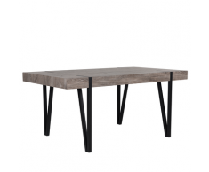 Tavolo da pranzo marrone scuro e nero 180x90cm ADENA