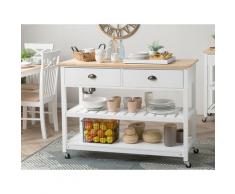 Carrello da cucina NAVARINO bianco