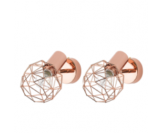 Set di 2 lampade da parete color rame CHENAB