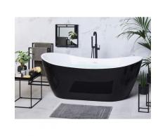Vasca da bagno freestanding con idromassaggio e luci LED 180 cm nero ANTIGUA