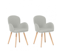 Sedia grigia con design moderno - Sedie da pranzo imbottite - BROOKVILLE