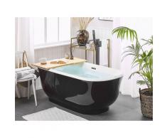 Vasca da bagno freestanding nera ovale 170 cm TESORO