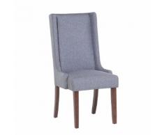 Sedia da cucina in tessuto grigio scuro CHAMBERS