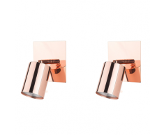Set di 2 lampade da parete color rame TIGRIS