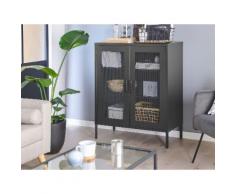 Credenza in acciaio cromato nero WAKATIPU