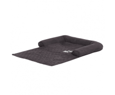 Cuccia in similpelle scamosciata grigio scuro 70 x 100 cm BOZAN