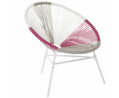 Sedia stil spaghetti bianco beige rosa ACAPULCO
