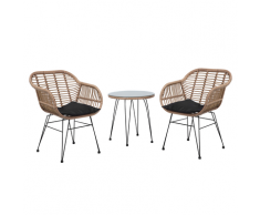 Set di 2 sedie e un tavolino da balcone TROPEA